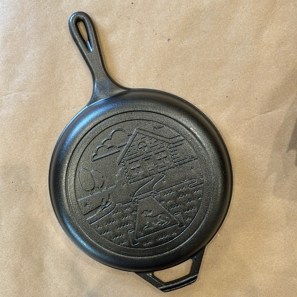 NEW “Wanderlust” design Cast Iron Cabin Combo Cooker “Cover” Only